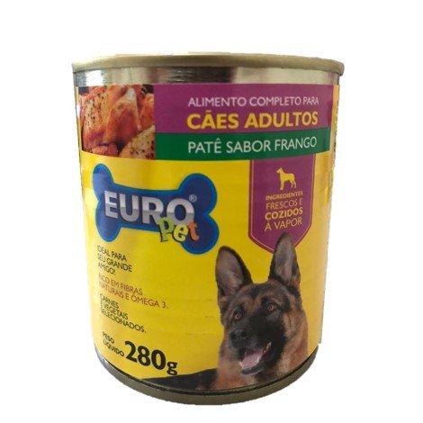 Patê em Lata Europet Cães Adultos Frango 280g