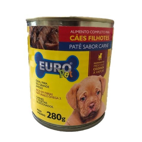 Patê em Lata Europet Cães Filhotes Carne 280g