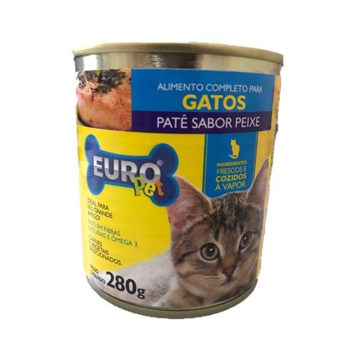 Patê em Lata Europet Gatos Adultos Peixe 280g