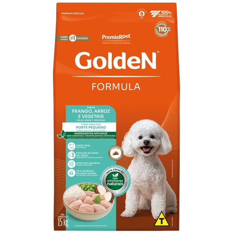 Ração Golden Fórmula Cães Adultos Porte Pequeno Frango e Arroz 1kg