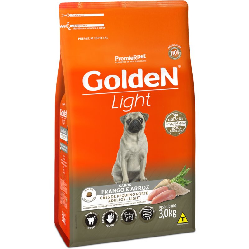 Ração Golden Fórmula Cães Adultos Porte Pequeno Light 1kg