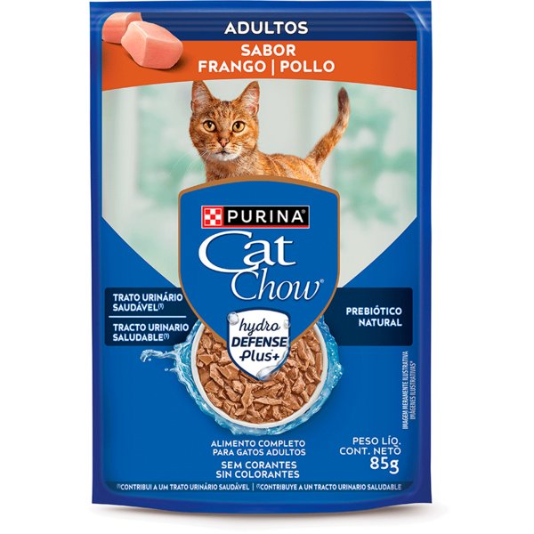Sachê Cat Chow Gatos Adultos Frango 85g