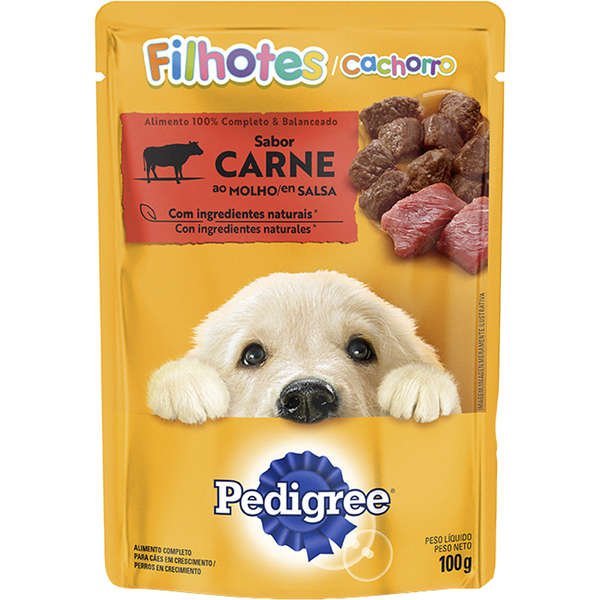 Sachê Pedigree Cães Filhotes Carne ao Molho 100g